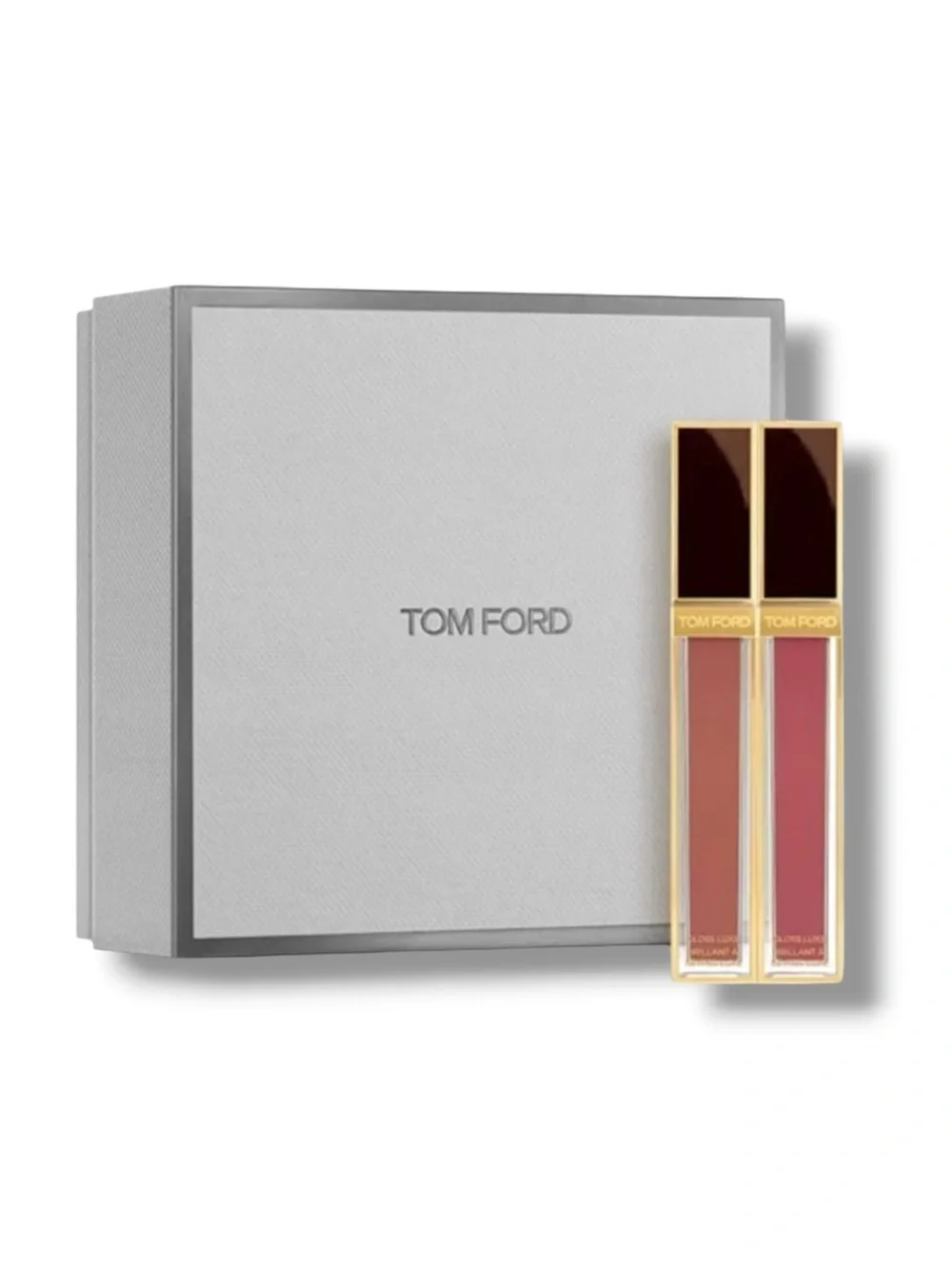 new Tom Ford 𒀮 Gloss Luxe Lip Duo Gift Set 𒀮 08 Inhibition / 22 Sunrise Pink 𒀮